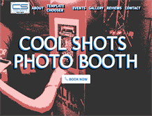 Tablet Screenshot of coolshotsphotobooth.com